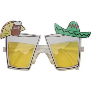 👉 Party bril One Size meerkleurig Mexico feest/party met tequila glazen - Carnaval brillen 8718758105428