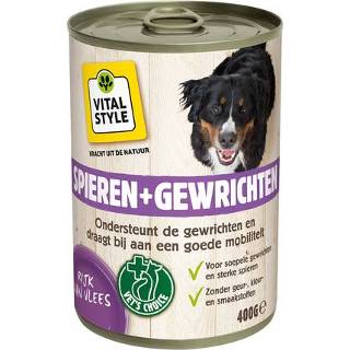 👉 VITALstyle Spieren + Gewrichten Spieren + Gewrichten - Hondenvoer - Kalkoen - Vis - 400 gram