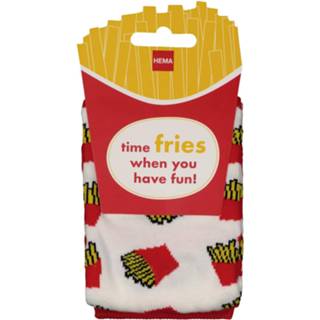 Sokken elastaan HEMA Maat 36-41 Time Fries When You Have Fun 8720354284995