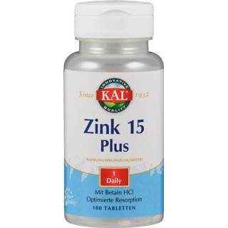 Zink active KAL 15 Plus 100 tabletten 4063024603868