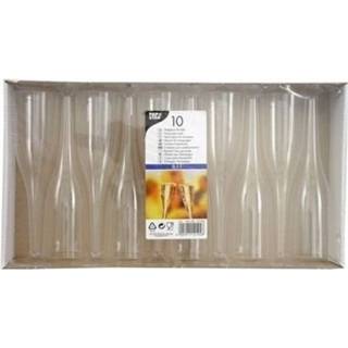 👉 Plastic One Size meerkleurig Champagne glazen van polystyreen -10 stuks - gerecycled 8718758186717