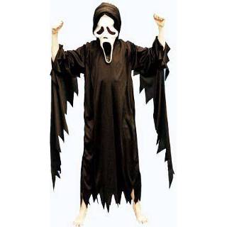 👉 Halloween - Zwart Scream verkleed kostuum/gewaad voor kinderen - Carnavalskleding Scary Movie verkleedoutfit voor jongens/meisjes