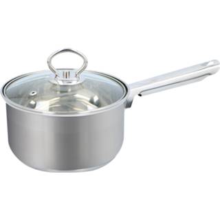 Steelpan One Size zilver met Glazen Deksel Ø 16 cm 8711252173351