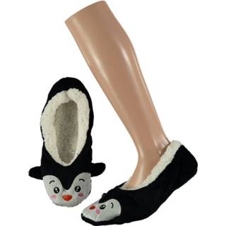 👉 Ballerina's zwart meisjes ballerina pantoffels/sloffen pinguin 8719538773981