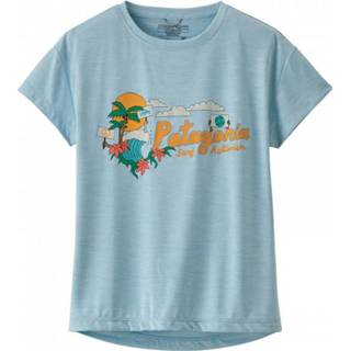 👉 Patagonia - Girl's Cap Cool Daily T-Shirt - Sportshirt maat XL, grijs