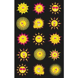 👉 Etiket One Size Color-GeenKleur kinderen Neon Z-design Kids zon pakje a 1 vel 4004182550144