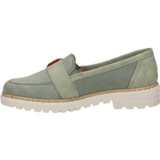 👉 Instappers nubuck vrouwen groen Rieker instapschoenen 8720251452602 872025145260
