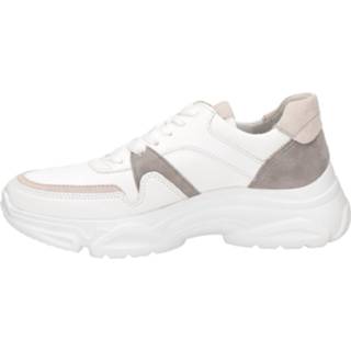 👉 Lage sneakers glad leer vrouwen wit Gabor 8720251443358