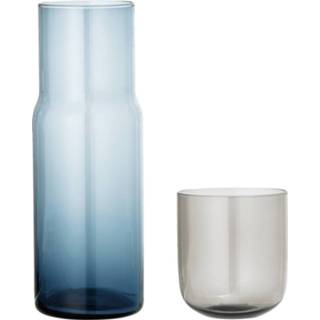 👉 Karaf blauw glas landelijk Bloomingville met Blue 5711173215614