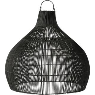 👉 Lampenkap zwart rotan landelijk J-Line Zoe 5400924211714