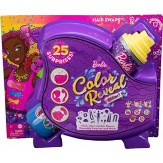 👉 Paars kunststof One Size Color-Paars Barbie pop Color Reveal Glitter 39,4 cm 25-delig 887961988260