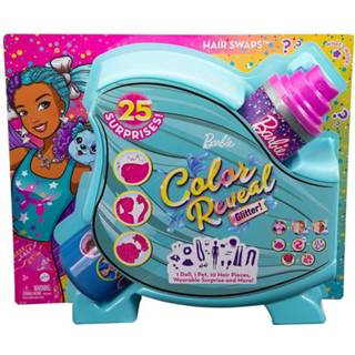 👉 Tienerpop turkoois kunststof One Size Color-Paars Barbie Color Reveal Glitter 39,4 cm turquoise 25-delig 887961988277