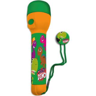 👉 Zaklamp oranje groen Crazy Dino Junior 17 Cm Oranje/groen 8435507837156