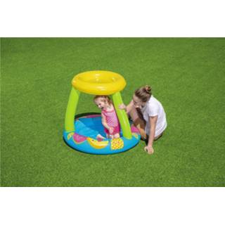 👉 Babybadje One Size meerkleurig baby's Bestway Babybad Fruit met Schaduwdak 94x89x79cm 6942138972078