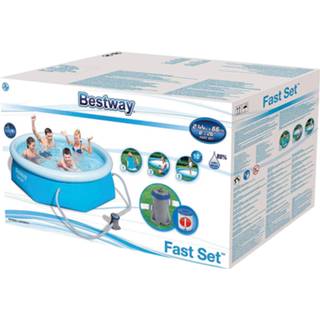 👉 Zwembad blauw Color-Blauw Bestway Fast Set met filterpomp 244 x 66cm 6942138950007