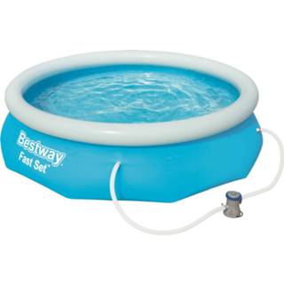 👉 Zwembad Bestway Fast Set - Ø 305 X 76 Cm Rond Met Pomp En Thermometer 3.638 Liter 8711292770503