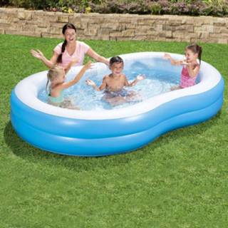 👉 One Size blauw Bestway Familiezwembad Big Lagoon 262x157x46 cm 8720286136393