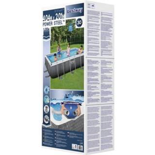 👉 Zwembad steel bruin Color-Bruin Bestway Power frame set Rotan 404 6942138956610