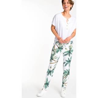 Kant l broeken vrouwen wit Je m'appelle Le crincle pant palm tree 7444745993969 7444745993983