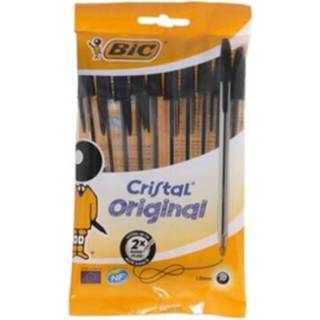 👉 Balpen zwart One Size Color-Zwart BIC balpennen 1,0 mm 14 cm 10 stuks 3086120100032