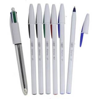 👉 Balpen blauw groen rood kunststof One Size Color-Blauw BIC balpennen 20 cm blauw/groen/rood 7 stuks 3086123545953