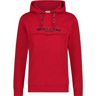 👉 Materiaalmix l truien male rood Ballin Amsterdam Anorak Hoody