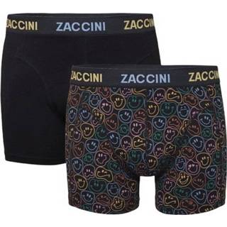 👉 Boxershort l male zwart Zaccini 2-pack boxershorts smiley - 8720086193428