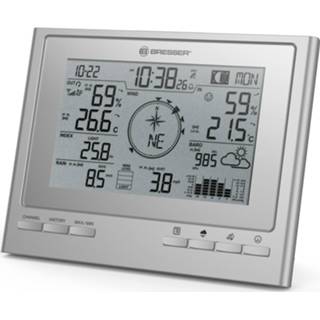 👉 Weerstation wit zilver kunststof One Size Color-Zilver Bresser ClimateScout digitaal zilver/wit 2-delig 4007922072395