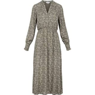 👉 Lange jurk viscose l vrouwen groen Zusss 0301-032-4504 met print olijf 8720574271843