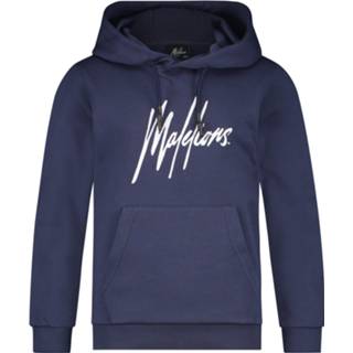 👉 Hoodie katoen male blauw Malelions Signature 6013827051005