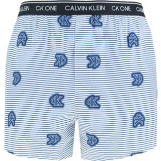 👉 Blauw katoen m Calvin Klein 3P ck one woven slim fit logo stripe II 8719854626268