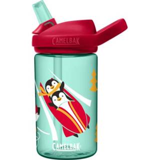 👉 Drinkbeker rood groen kunststof One Size Color-Transparant CamelBak Eddy+ Pinguïn junior 400 ml rood/groen 886798036991