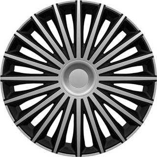 👉 Zwart zilver ABS One Size Color-Zilver Carpoint wieldoppenset Dakota 14 inch zilver/zwart 4 stuks 8711293451906