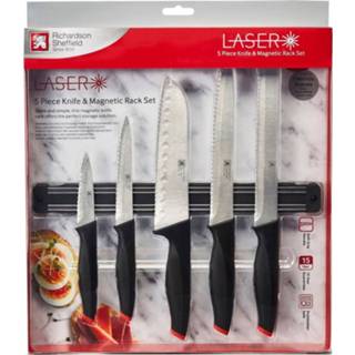 👉 Mes rood zwart Richardson Sheffield Laser Messen 5 Stuks + Magneetrek Zwart/Rood 5013314735280
