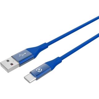 👉 Oplaadkabel blauw kunststof One Size Color-Blauw Celly Feeling USB-C 300 cm 8021735747512