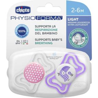 👉 Speen paars roze siliconen One Size Color-Roze meisjes Chicco fopspeen Physio Light paars/roze 2 stuks 8719817680986