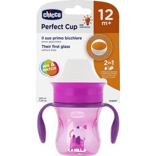 👉 Drinkbeker roze siliconen One Size Color-Roze Chicco Perfect Cup junior 200 ml 8058664070053