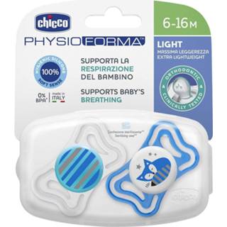 👉 Speen wit blauw siliconen One Size Color-Blauw Chicco fopspeen Physio Forma junior wit/blauw 2 stuks 8719817681068