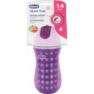 👉 Drinkbeker paars siliconen One Size Color-Paars meisjes Chicco Sport 266 ml 8058664070114
