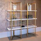 👉 Wandkast goud marmer active Lagrand met 3 planken