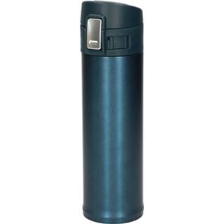 👉 Isoleerfles blauw RVS Thermofles / Voor Onderweg Petrol 450 Ml - Thermosflessen 8720576564059