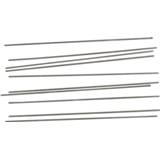 👉 Metalen zilver staal One Size Color-Zilver Creative staaf 20 cm 2 mm per 10 stuks 5707167183168