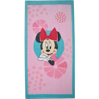 👉 Strandlaken roze katoen One Size Color-Blauw Disney Minnie Mouse 70 x 140 cm mintblauw/roze 8435507835398