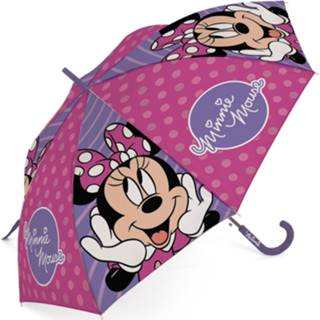 👉 Paraplu roze polyester Disney Minnie Mouse Strepen Junior 48 Cm 8720585184491