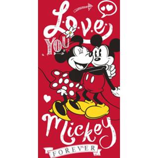 👉 Strandlaken rood katoen One Size Color-Rood Disney Mickey Mouse junior 70 x 140 cm 5407007982752