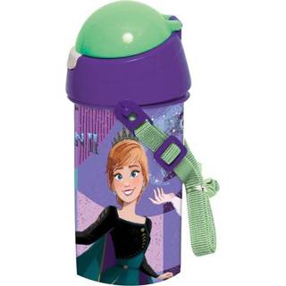 👉 Drinkbeker paars groen kunststof One Size Color-Paars meisjes Disney met koord Frozen II 500 ml paars/groen 5204549134751