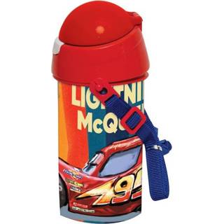 👉 Drinkbeker rood kunststof One Size Color-Rood jongens Disney met koord Cars 500 ml 5204549134843