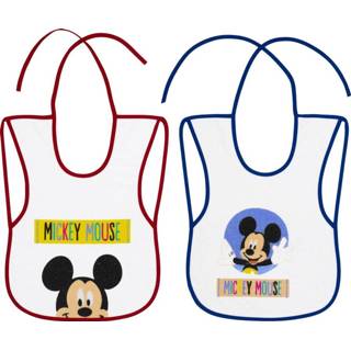 👉 Slab katoen One Size Color-Meerkleurig Disney slabbetjes Mickey Mouse junior 25 x 35 cm 2 stuks 8435440369462