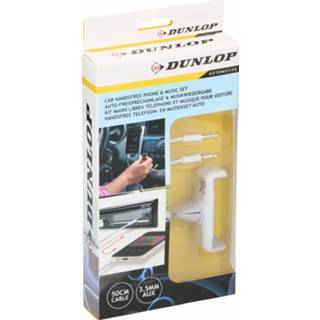 Wit kunststof One Size Color-Wit Dunlop autotelefoonhouder en handsfree-apparaat 60-75 mm 8711252090078