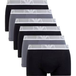👉 Zwart s GeenKleur Emporio Armani 6-pack boxerhort trunk - zwart/grij 7423454549537